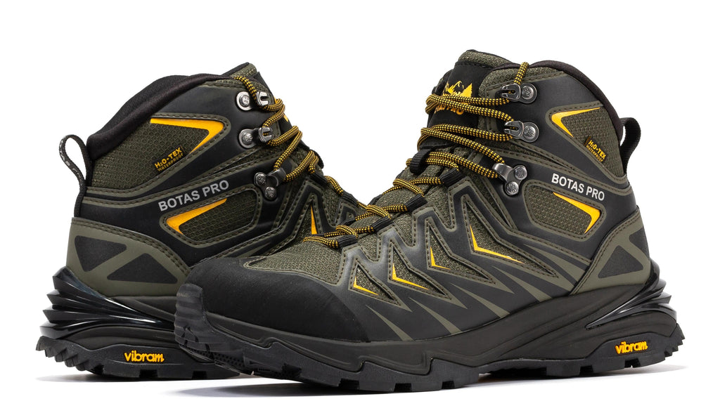 Botas Pro Metallic Green 6 Inch Waterproof Hiking Boots with VIBRAM® Traction Lug Outsole BP22111