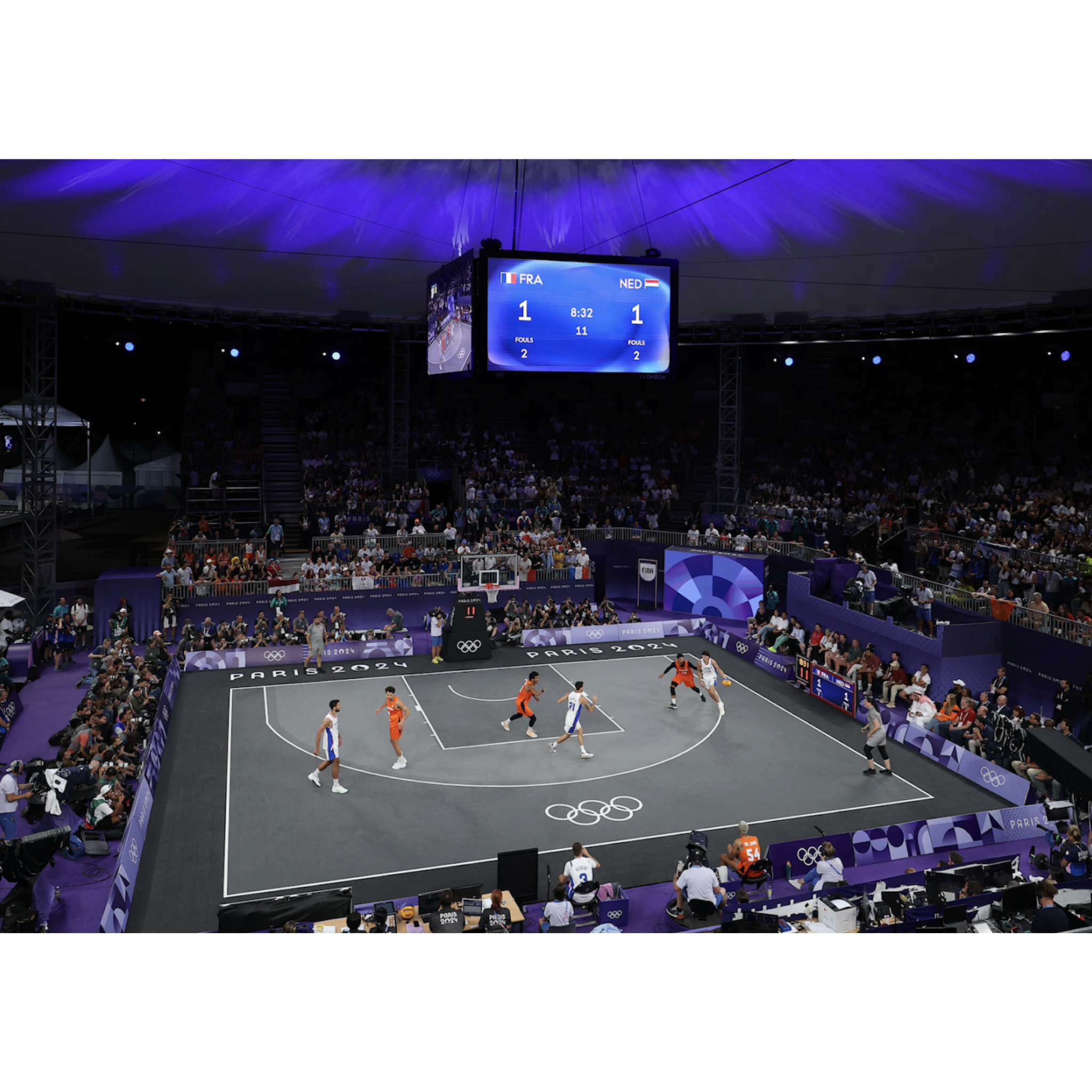 USA Enlio Official 3X3 Basketball Court – FIBA ​​Certified – 25' x 54' Large Training Court