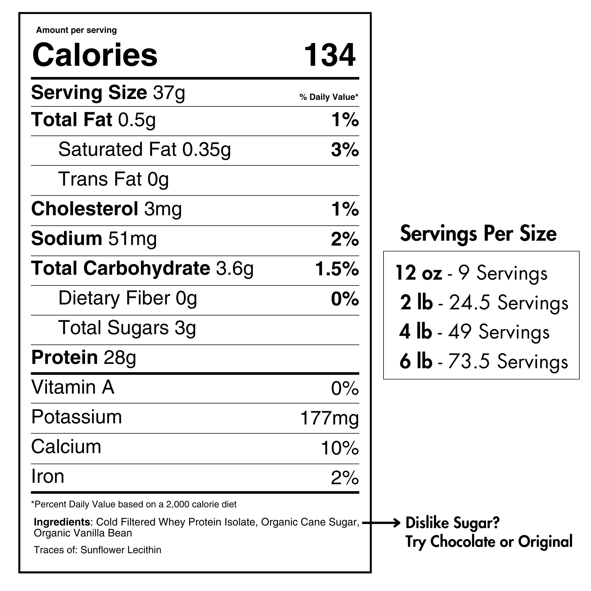 Whey Protein Isolate with Organic Vanilla 